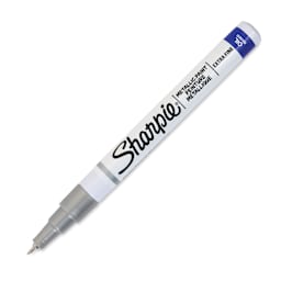 Sharpie Oil-Based Paint Marker - Metallic Silver, Extra Fine Point, cap off