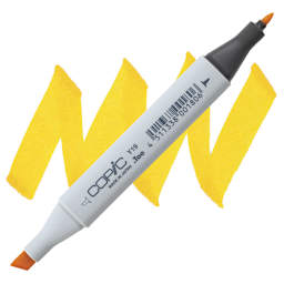 Copic Classic Marker - Napoli Yellow Y19 marker and swatch
