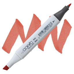 Copic Classic Marker - Salmon Red R05 marker and swatch