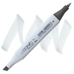 Copic Classic Marker - Toner Gray T-1 marker and swatch