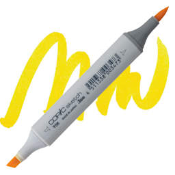 Copic Sketch Marker - Acid Yellow Y08 marker and swatch
