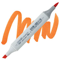 Copic Sketch Marker - Cadmium Orange YR07 marker and swatch