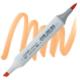 Copic Sketch Marker - Deep Orange E97 marker and swatch