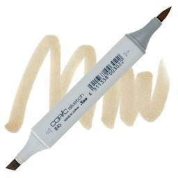Copic Sketch Marker - Dull Ivory E43 marker and swatch