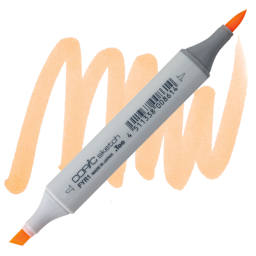 Copic Sketch Marker - Fluorescent Orange FYR1 marker and swatch