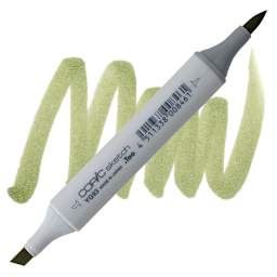 Copic Sketch Marker - Grayish Yellow YG93 marker and swatch