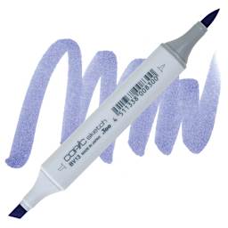 Copic Sketch Marker - Hydrangea Blue BV13 marker and swatch