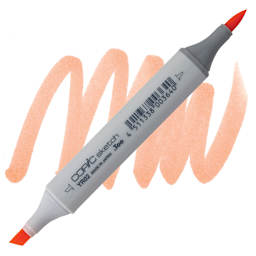 Copic Sketch Marker - Light Orange YR02 marker and swatch