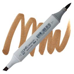 Copic Sketch Marker - Light Walnut E57 marker and swatch