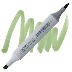 Copic Sketch Marker - Pea Green YG63 marker and swatch