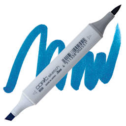 Copic Sketch Marker - Peacock Blue B06 marker and swatch