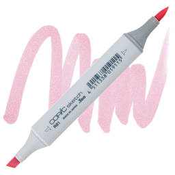 Copic Sketch Marker - Rose Pink R81 marker and swatch