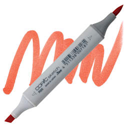 Copic Sketch Marker - Salmon Red R05 marker and swatch