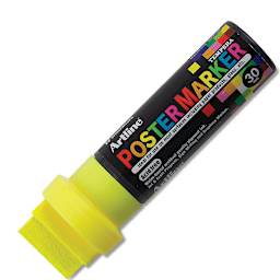 Artline Poster Markers - 30 mm Tip, Fluorescent Yellow