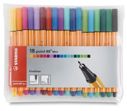 Stabilo Point 88 Mini Pens - Front of package of 18 shown