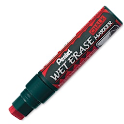 Pentel Wet Erase Chalk Markers, Jumbo Point, Red