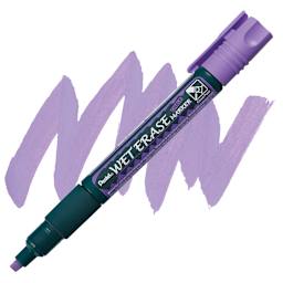 Pentel Wet Erase Chalk Markers - Chisel Point, Violet marker and swatch