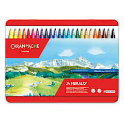 Caran d'Ache Fibralo Marker Sets - Front View of package of 24
