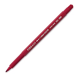 Caran d'Ache Fibralo Markers - Single Dark Carmine Marker shown angled and open
