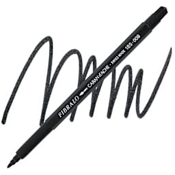 Caran d'Ache Fibralo Marker - Black marker and swatch