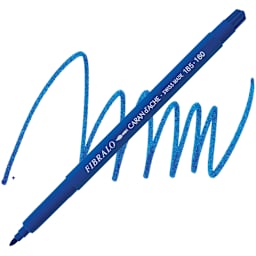 Caran d'Ache Fibralo Marker - Cobalt Blue marker and swatch