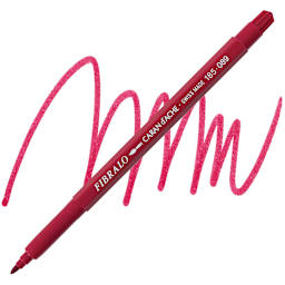 Caran d'Ache Fibralo Marker - Dark Carmine marker and swatch