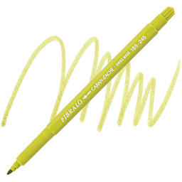 Caran d'Ache Fibralo Marker - Light Olive marker and swatch