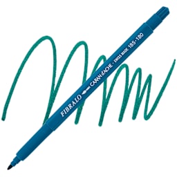 Caran d'Ache Fibralo Marker - Malachite Green marker and swatch