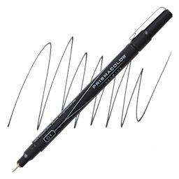 Prismacolor Premier Illustration Marker - Black, 01, Fine Line marker and swatch