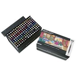 Blick Studio Double-Ended Alcohol Art Markers - Assorted Colors, Set of 144, open packaging