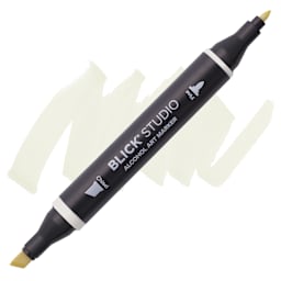 Blick Studio Alcohol Art Marker - 092 Antique White, swatch and marker