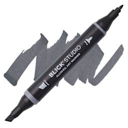 Blick Studio Alcohol Art Marker - 022 Basic Gray 4, swatch and marker