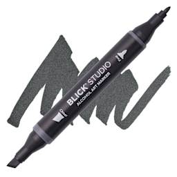 Blick Studio Alcohol Art Marker - 082 Basic Gray 5, swatch and marker