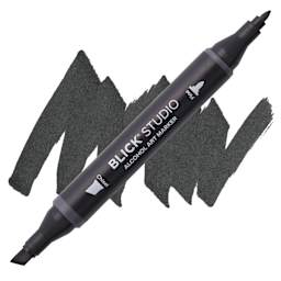 Blick Studio Alcohol Art Marker - 083 Basic Gray 6, swatch and marker