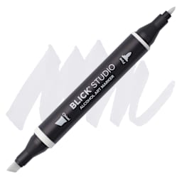 Blick Studio Alcohol Art Marker - 023 Cool Gray 10%, swatch and marker