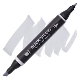 Blick Studio Alcohol Art Marker - 025 Cool Gray 30%, swatch and marker