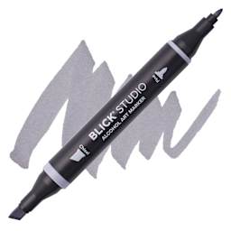 Blick Studio Alcohol Art Marker - 028 Cool Gray 60%, swatch and marker