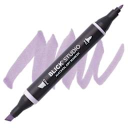Blick Studio Alcohol Art Marker - 045 Gray Lavender, swatch and marker