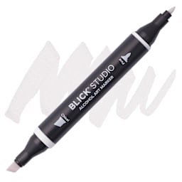 Blick Studio Alcohol Art Marker - 053 Warm Gray 10%, swatch and marker