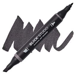 Blick Studio Alcohol Art Marker - 061 Warm Gray 90%, swatch and marker