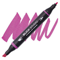 Blick Studio Alcohol Art Marker - 077 Magenta, swatch and marker
