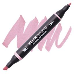 Blick Studio Alcohol Art Marker - 121 Carnation Pink, swatch and marker