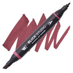Blick Studio Alcohol Art Marker - 033 Brick Red, swatch and marker