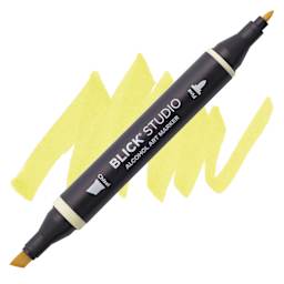 Blick Studio Alcohol Art Marker - 066 Maize, swatch and marker