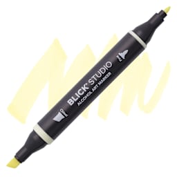 Blick Studio Alcohol Art Marker - 330 Straw Yellow, swatch and marker