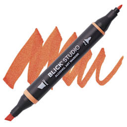 Blick Studio Alcohol Art Marker - 016 Orange, swatch and marker