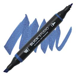 Blick Studio Alcohol Art Marker - 546 Cool Blue, swatch and marker