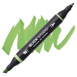 Blick Studio Alcohol Art Marker - 044 Apple Green, swatch and marker