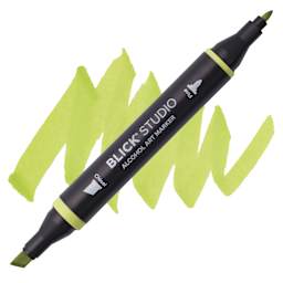 Blick Studio Alcohol Art Marker - 042 Chartreuse, swatch and marker