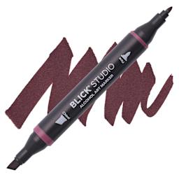 Blick Studio Alcohol Art Marker - 046 Dark Umber, swatch and marker, swatch and marker